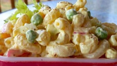 Lower Fat Amish Macaroni Salad