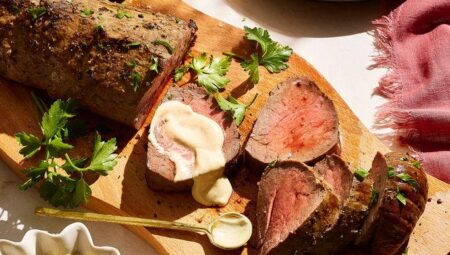 Beef Tenderloin with Dijon Cream Sauce