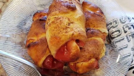 Air Fryer Cherry Cream Cheese Croissants