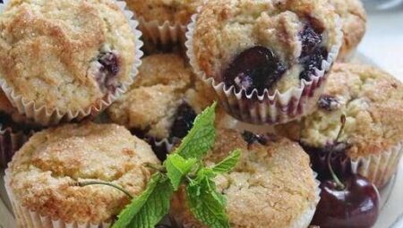 Fresh Cherry Muffins