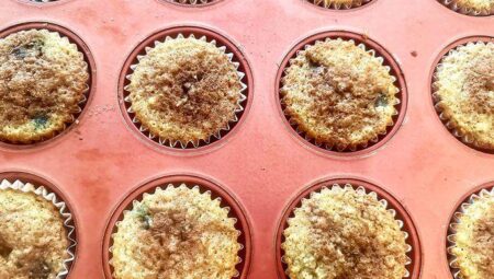 Blueberry Oatmeal Chia Seed Muffins