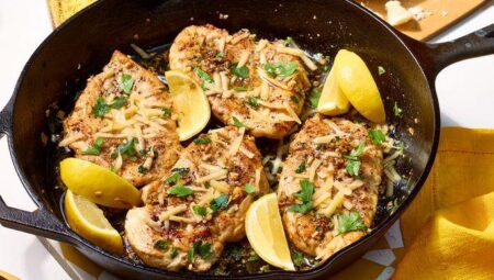 Skillet Garlic Knot Chicken