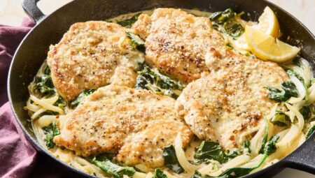 Spinach Lemon Chicken Bake