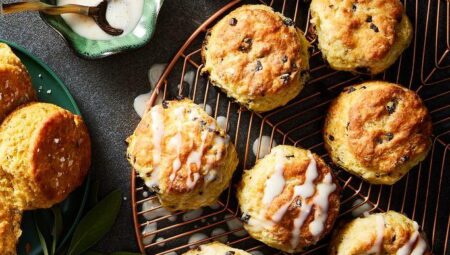 Iced Dried Cherry Biscuits