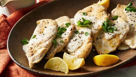 Slow Cooker Creamy Lemon Herb Chicken