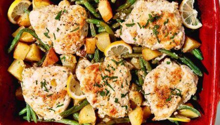 One Pan Lemon Garlic Parmesan Chicken