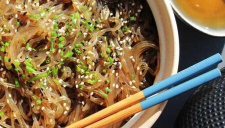 Yummy Korean-Style Glass Noodles (Japchae)