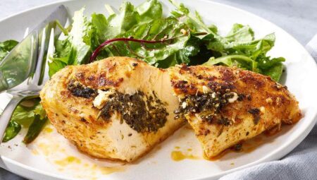 Feta and Spinach Stuffed Chicken Breasts