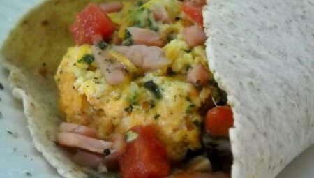 Egg Pesto Breakfast Wrap