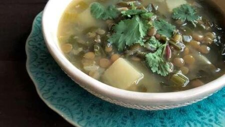 Instant Pot Lebanese Lentil and Chard Soup