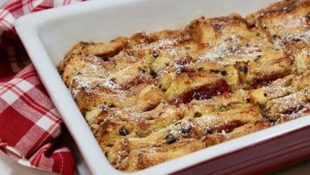 Peanut Butter and Jelly French Toast Casserole