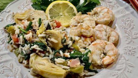 One Pot Mediterranean Shrimp and Vegetables